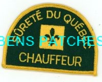 CANADA,QUEBEC,SURETE DU QUEBEC CHAUFFEUR 1